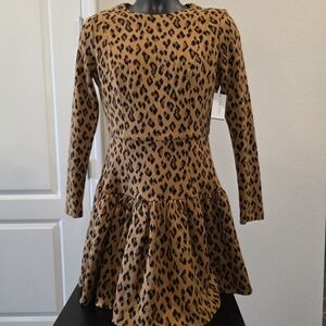 Leopard Print Long Sleeve Dress